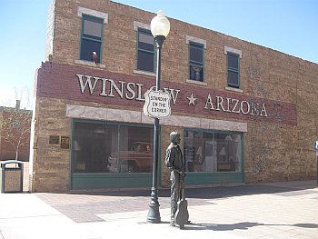 USA - Winslow AZ - Standin' on the Corner Statue (25 Apr 2009)